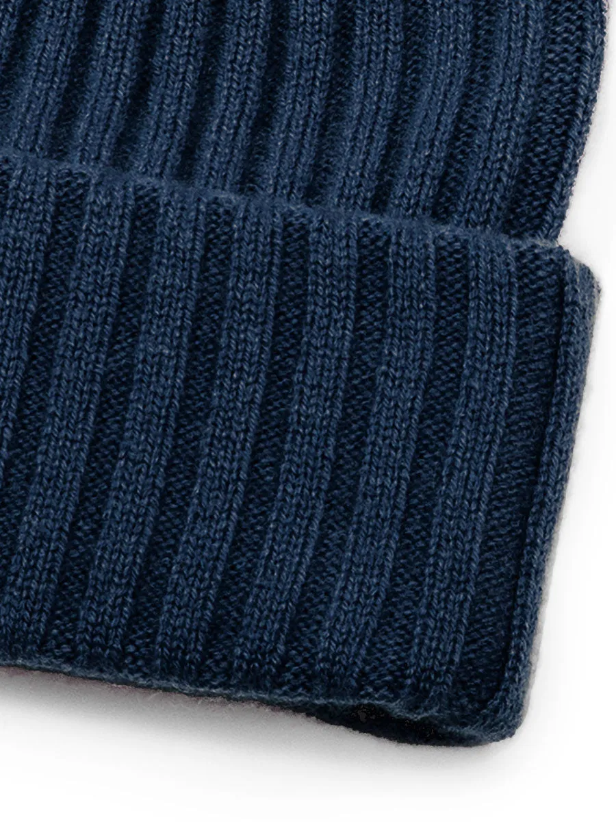 Cashmere beanie "Oda" - mountain blue