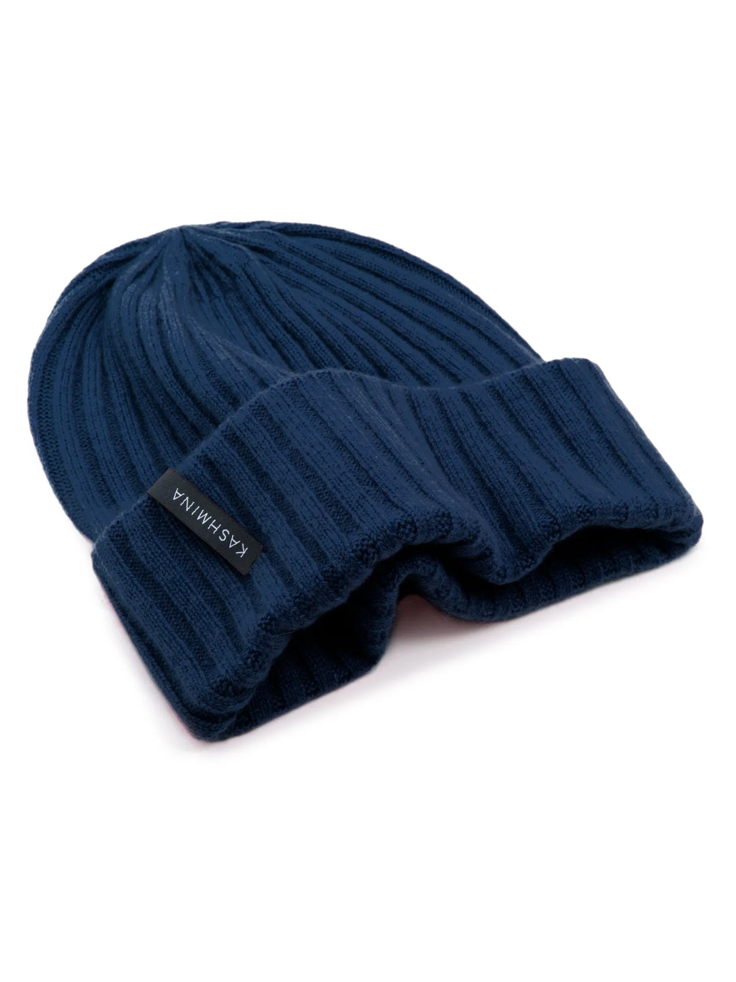 Cashmere beanie "Oda" - mountain blue