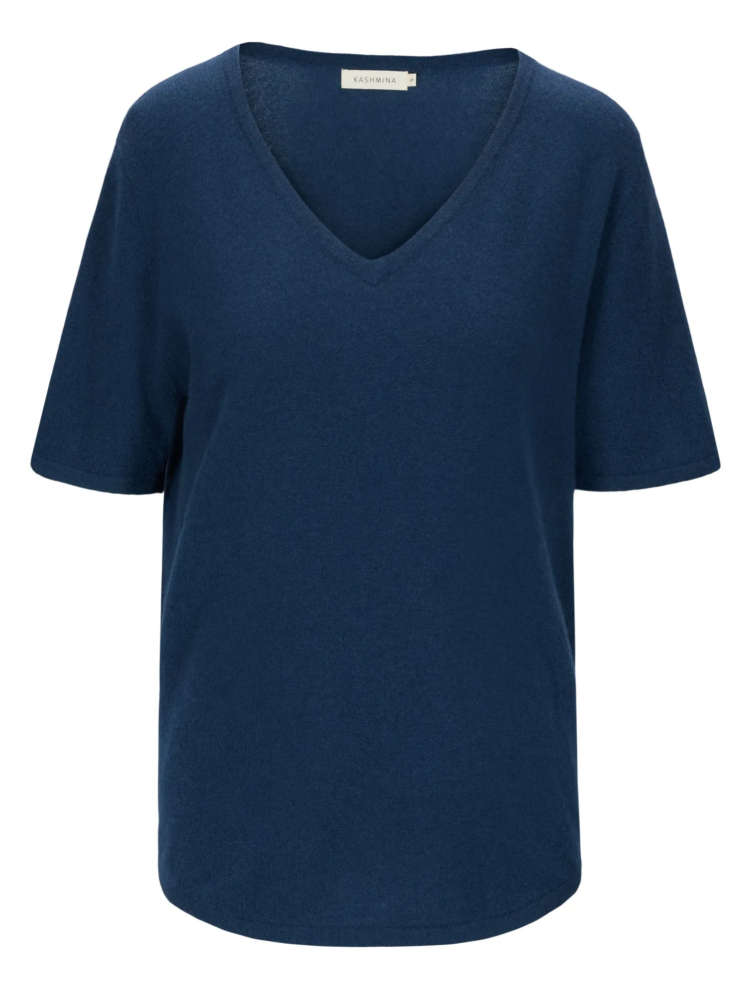 Cashmere T-shirt "Iben" - mountain blue