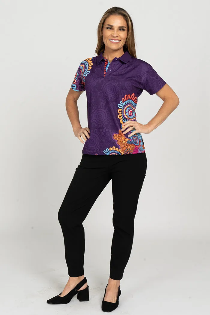 Celebration Purple Bamboo Essence Women's Fitted Polo Shirt