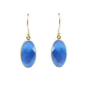 Celia Oval Drop Stone Earrings