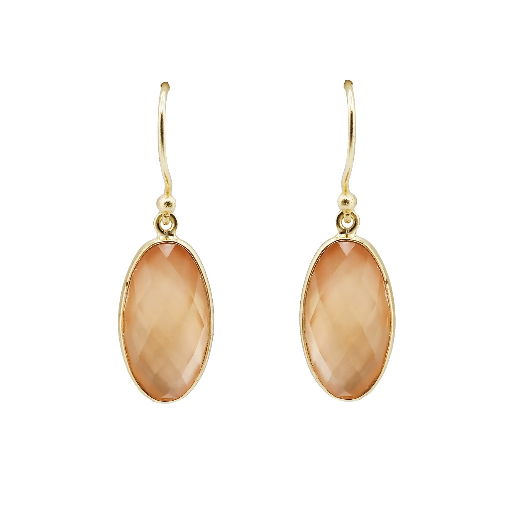 Celia Oval Drop Stone Earrings