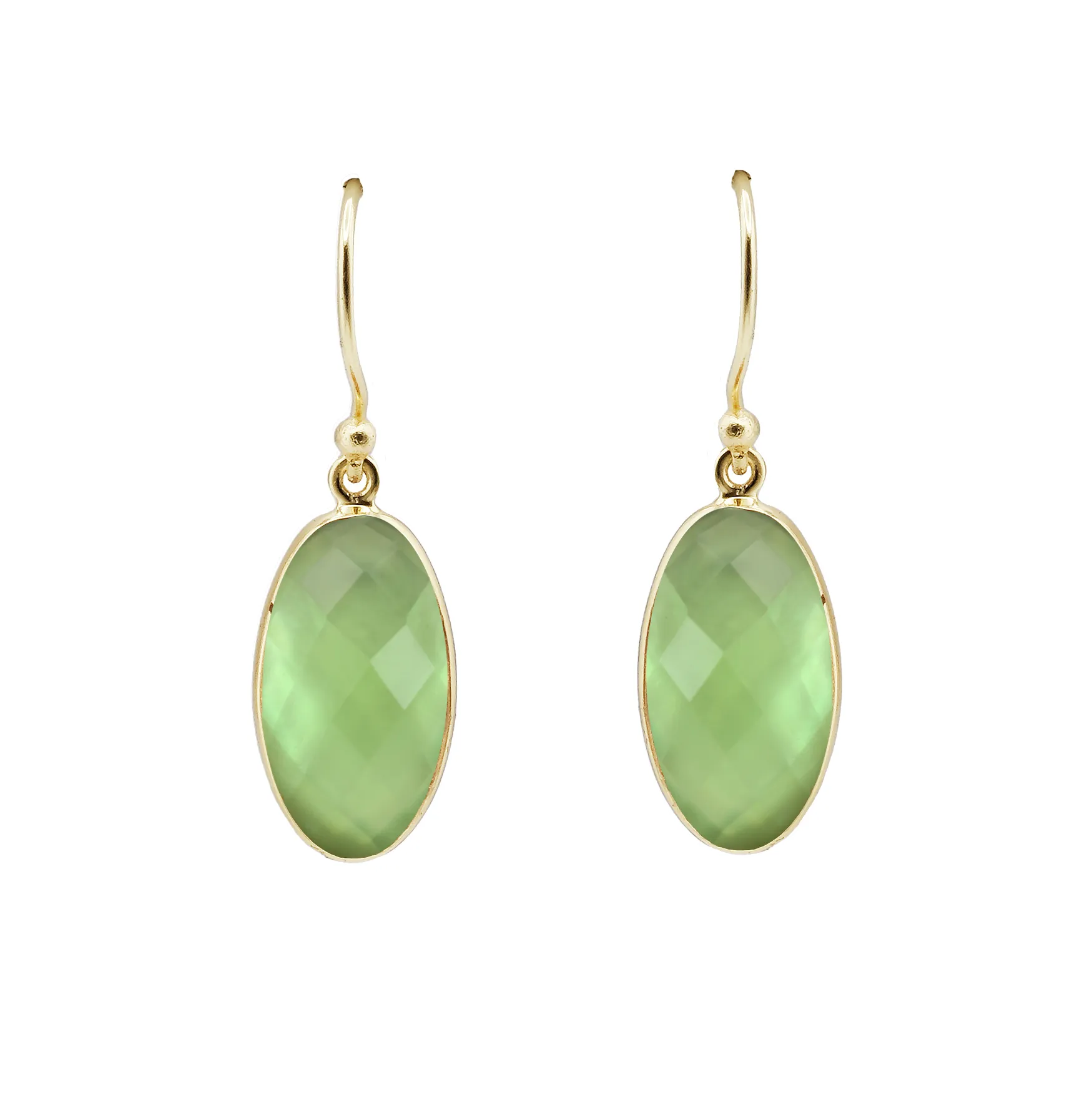 Celia Oval Drop Stone Earrings