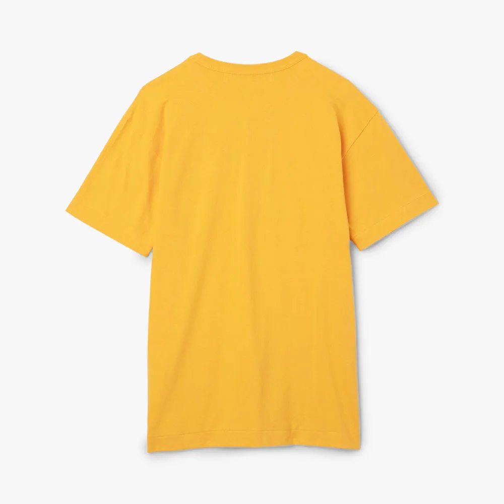 COMME des GARCONS PLAY Small Red Heart T-Shirt / Yellow