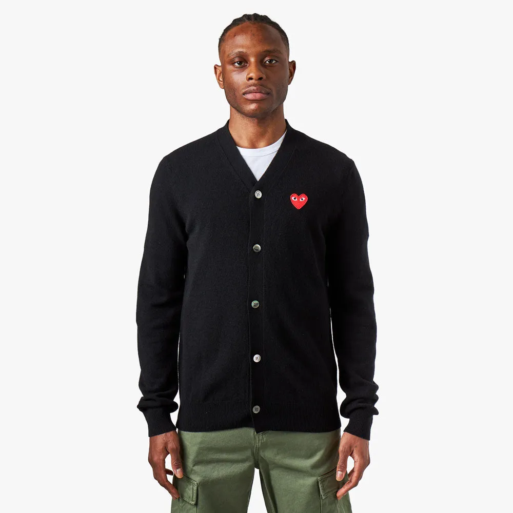 COMME des GARÇONS Red Heart Cardigan / Black