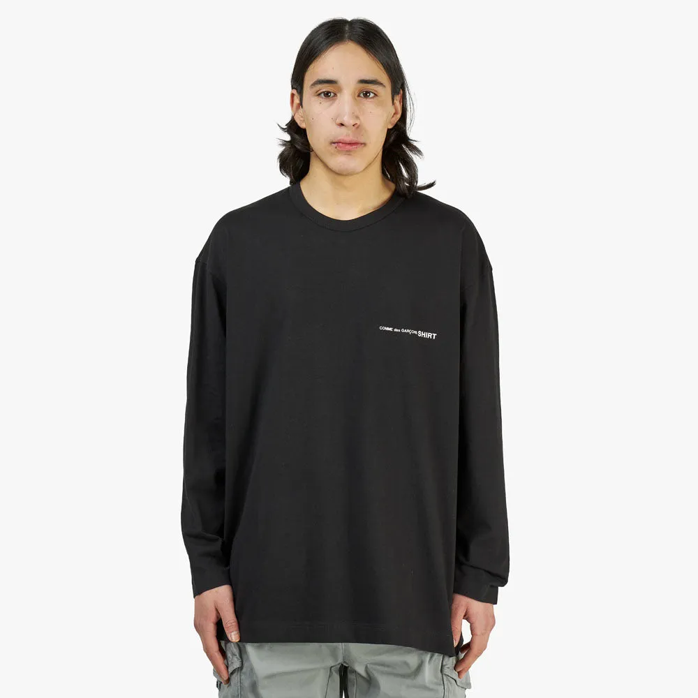 COMME des GARÇONS SHIRT Logo Long Sleeve T-shirt / Black