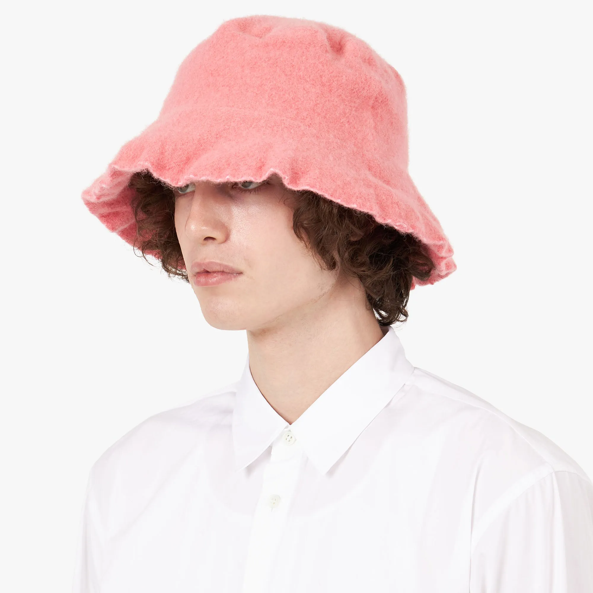 COMME des GARÇONS SHIRT Wool Nylon Bucket Hat / Pink