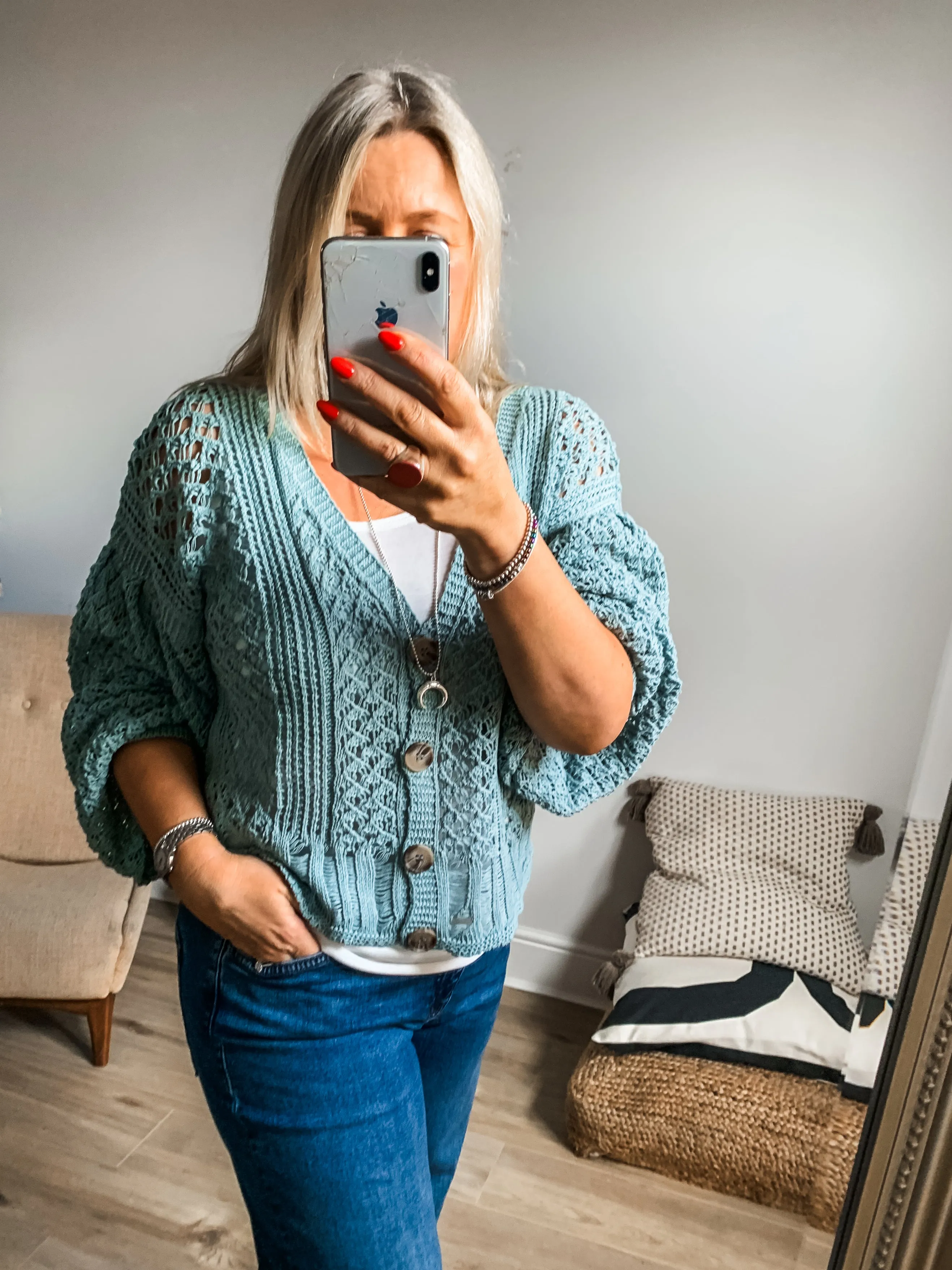 Crochet Knit Cardigan