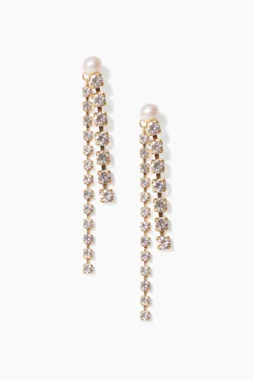 Crystal and Gold Duo Earrings