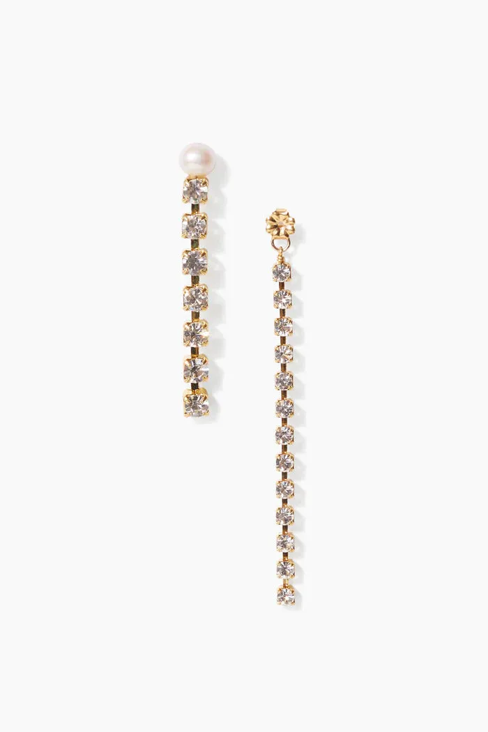 Crystal and Gold Duo Earrings