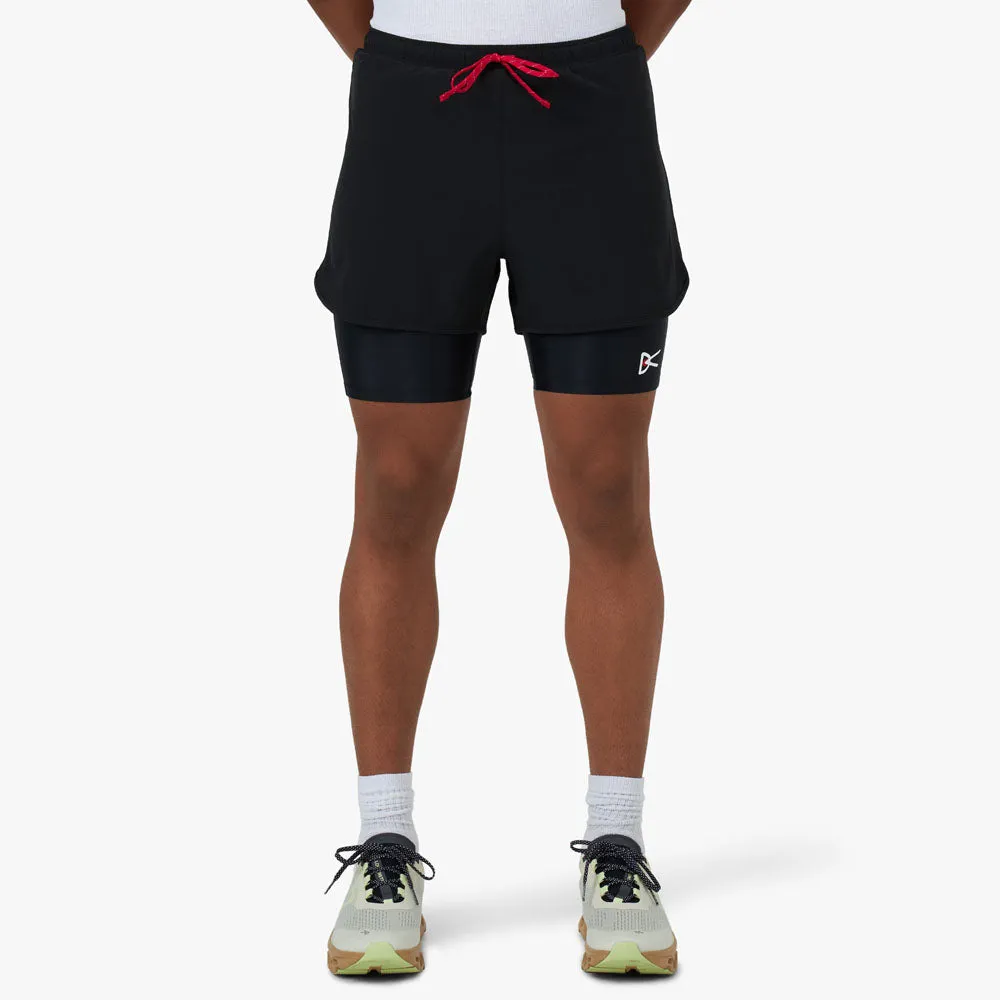 District Vision Layered Pocketed Trail Shorts / Black