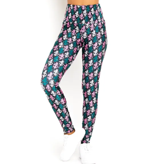 Dollar Sign 7/8 Crop Leggings