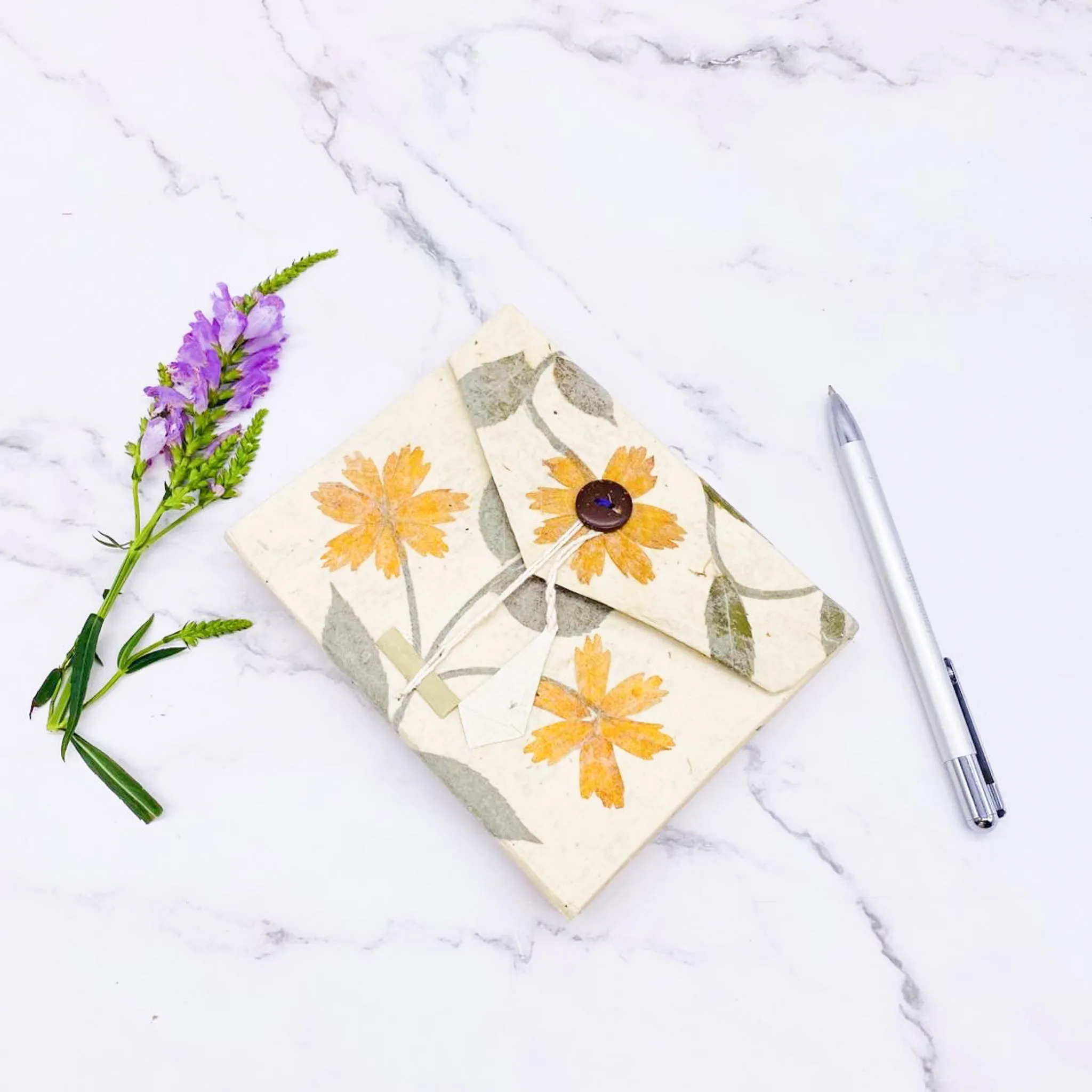 Eco Friendly Sunflower Design Lokta Journal