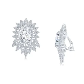 Elizabeth Clip Earrings (All white)