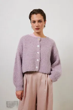 Elsie Knit Cardigan Lilac