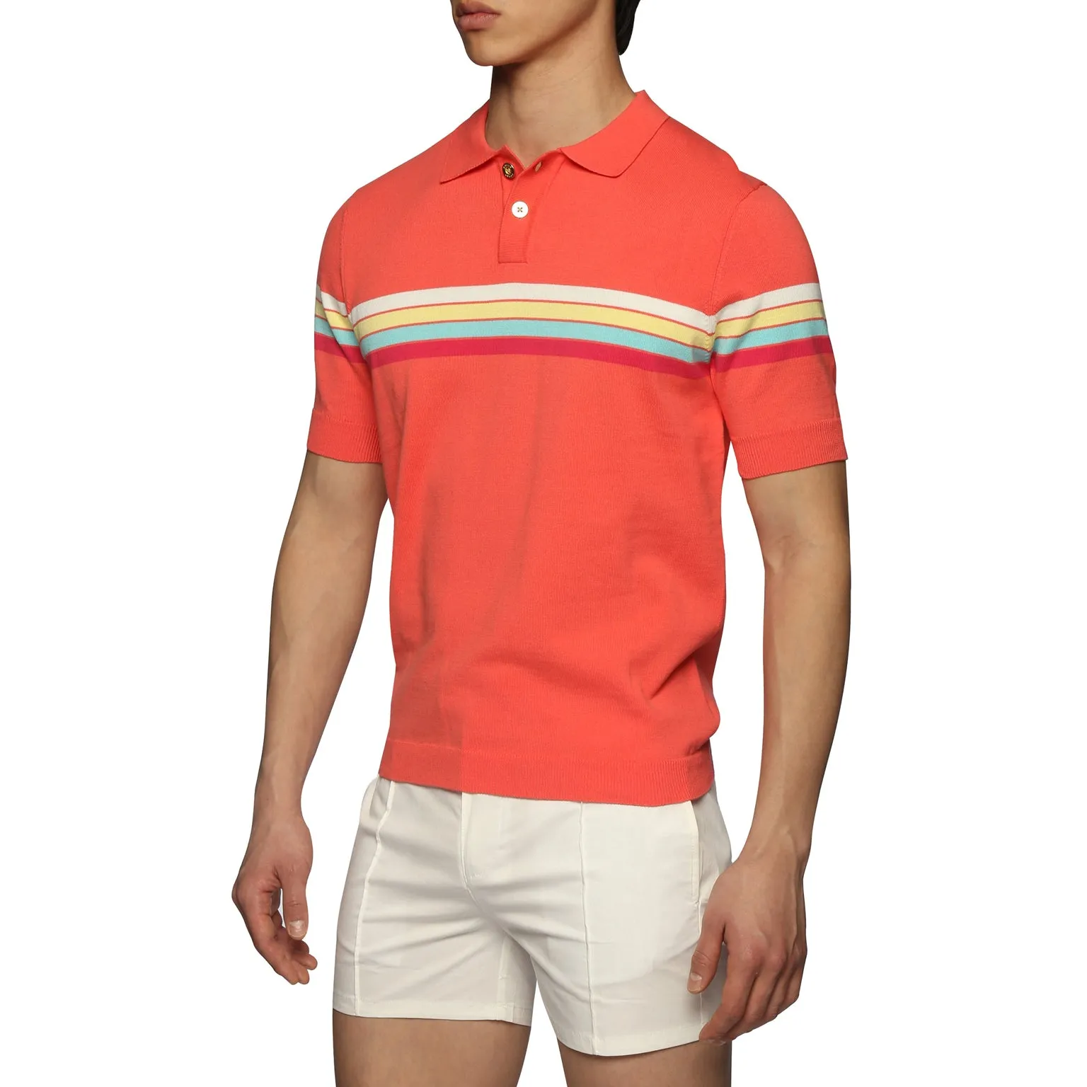 Etna Sunset Torino Stripe Knit Polo