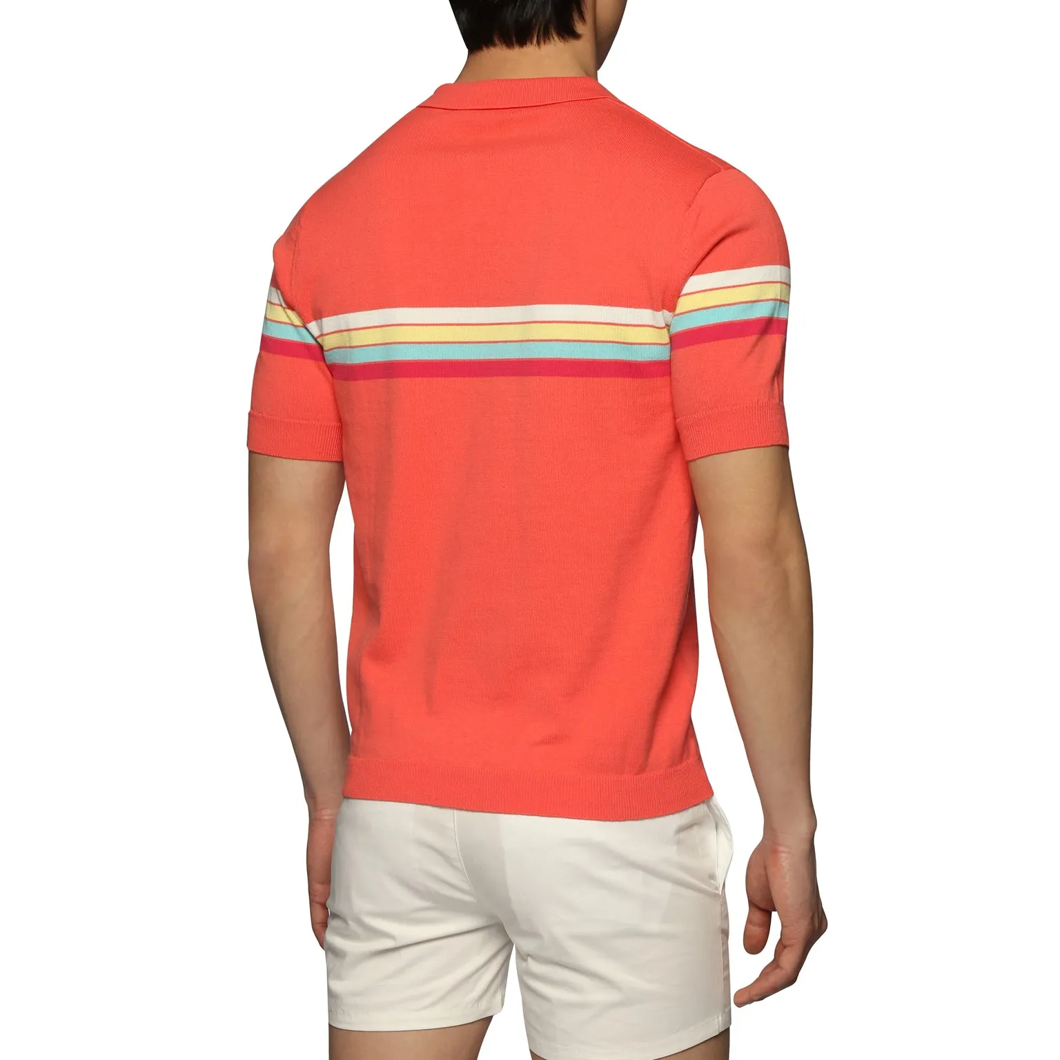 Etna Sunset Torino Stripe Knit Polo