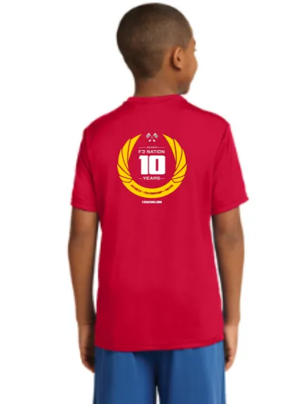 F3 10th Anniversary  - Sport-Tek Youth PosiCharge Competitor Tee Pre-Order October 2021