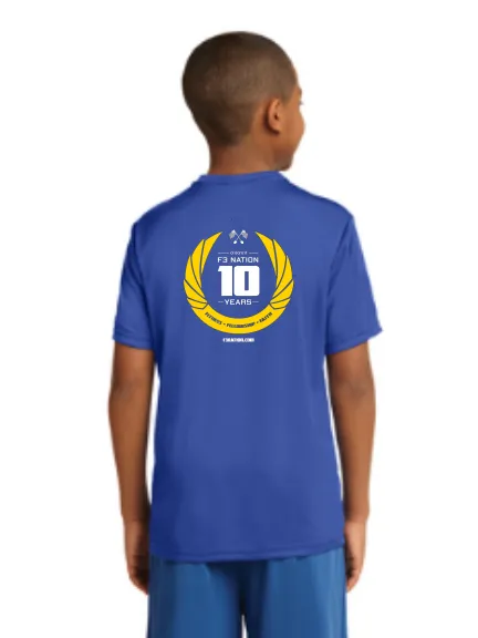 F3 10th Anniversary  - Sport-Tek Youth PosiCharge Competitor Tee Pre-Order October 2021