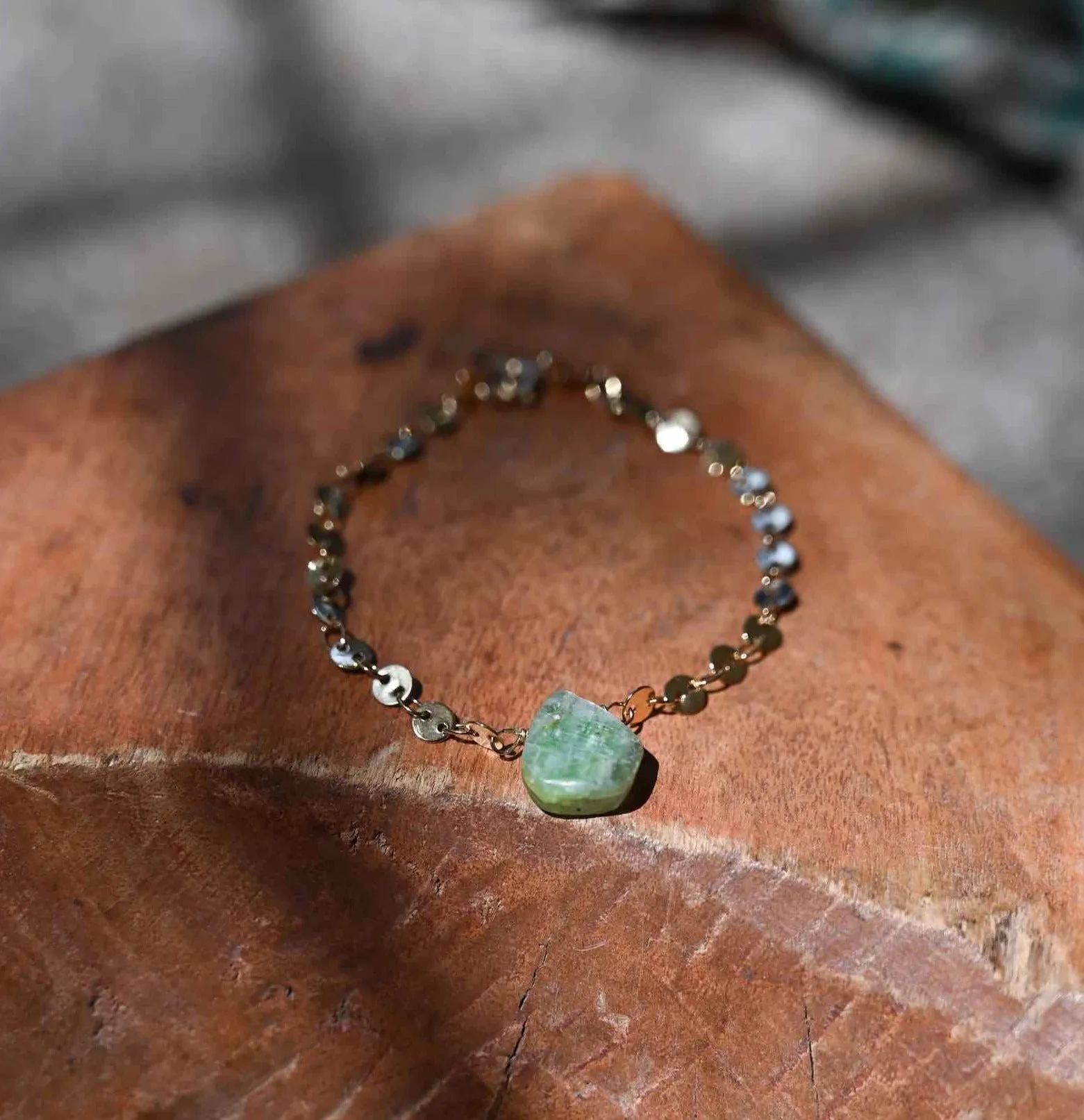 Follow Your Truth Kyanite Silver Coin Bracelet