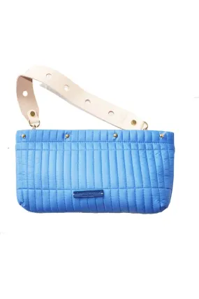 French Blue Quilted Nylon Clutch Cover