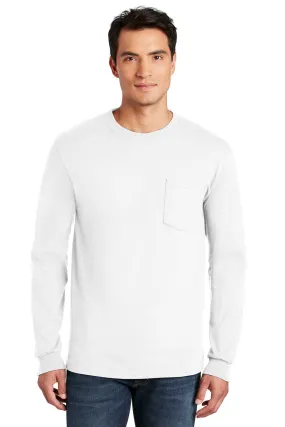 Gildan 100% Cotton Long Sleeve Pocket Tee