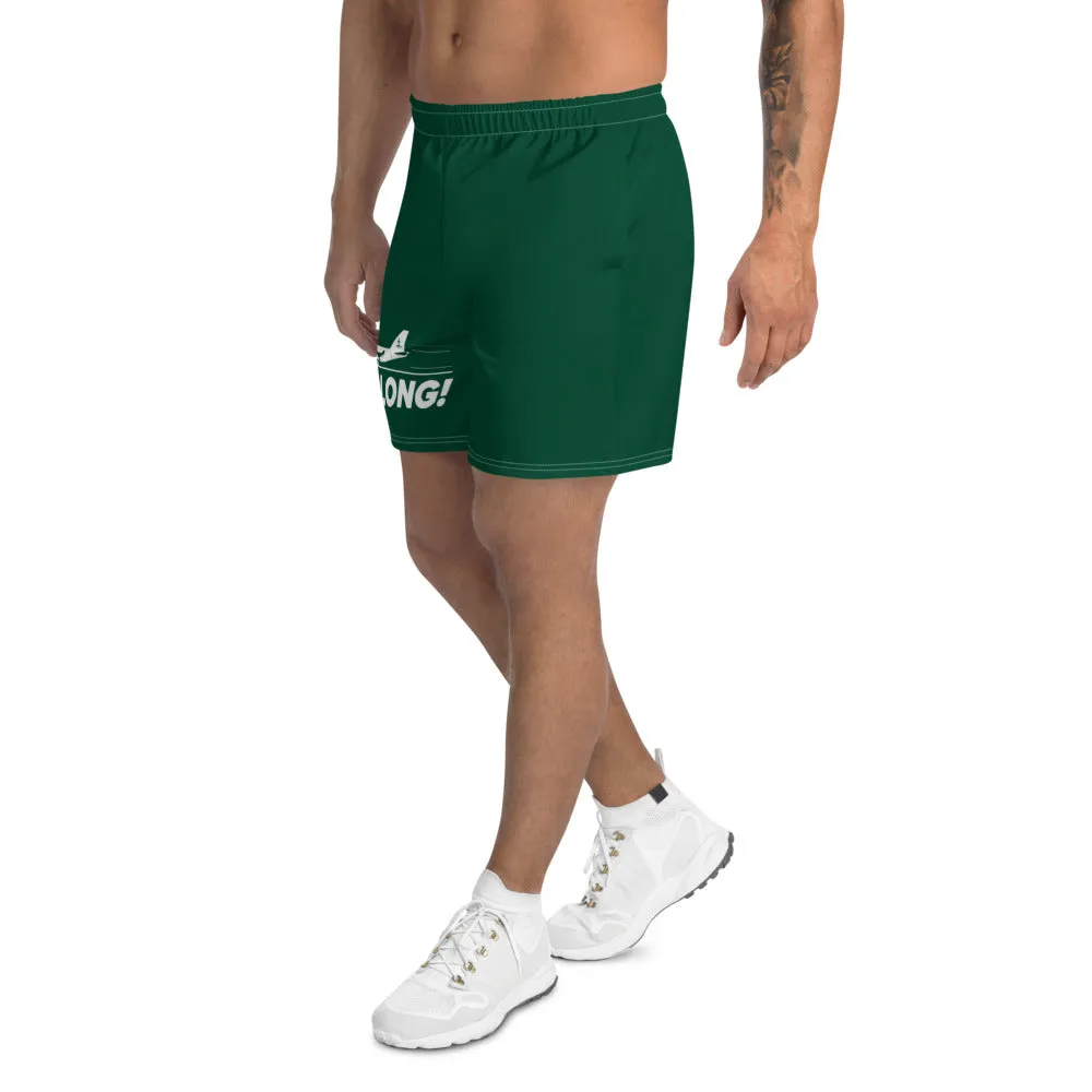 GO LONG (GREEN) Men's Athletic Long Shorts