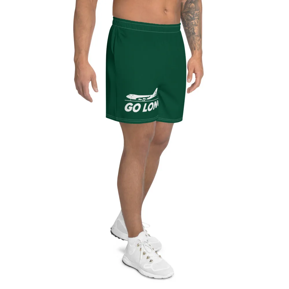 GO LONG (GREEN) Men's Athletic Long Shorts