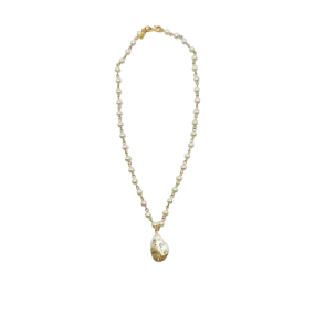 Gold Pearl S Hook Necklace