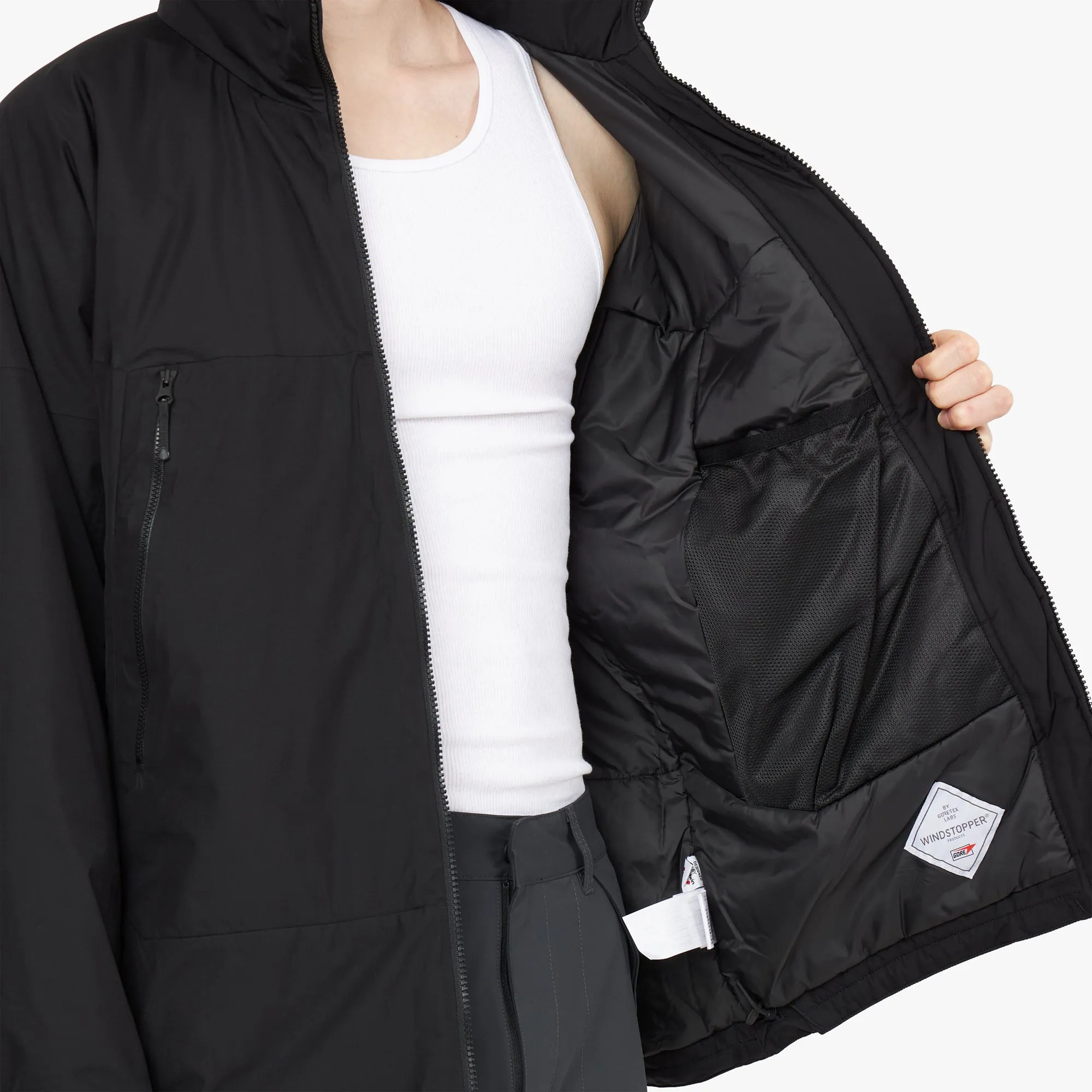 Goldwin GORE-TEX Windstopper Puffy Mil Jacket / Black