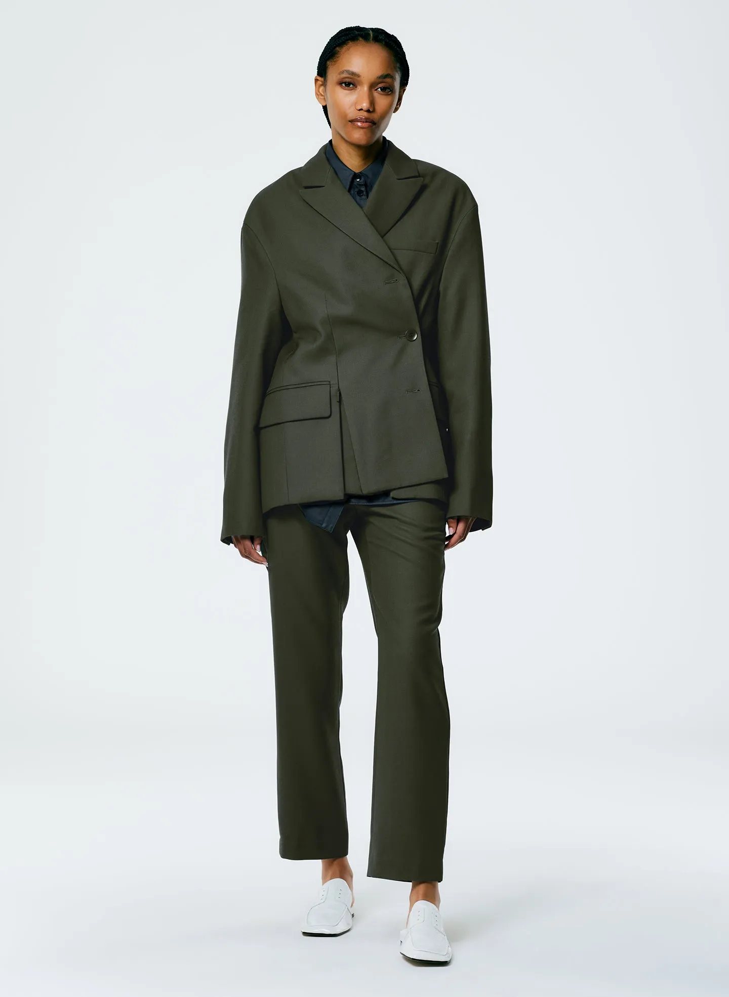 Grain De Poudre Liam Blazer With Slit Zipper Detail