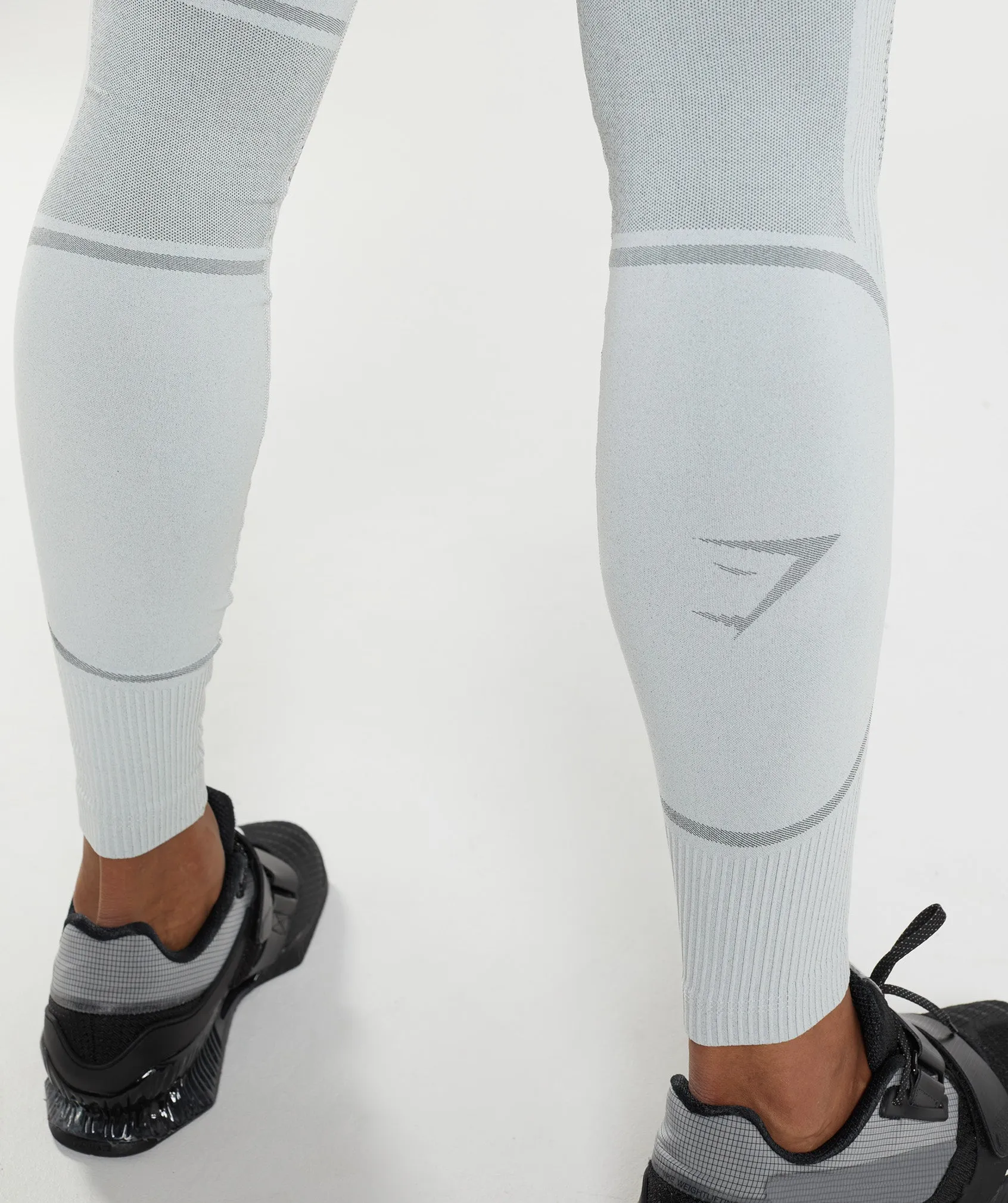 Gymshark 315 Seamless Tights - Light Grey/Charcoal Grey