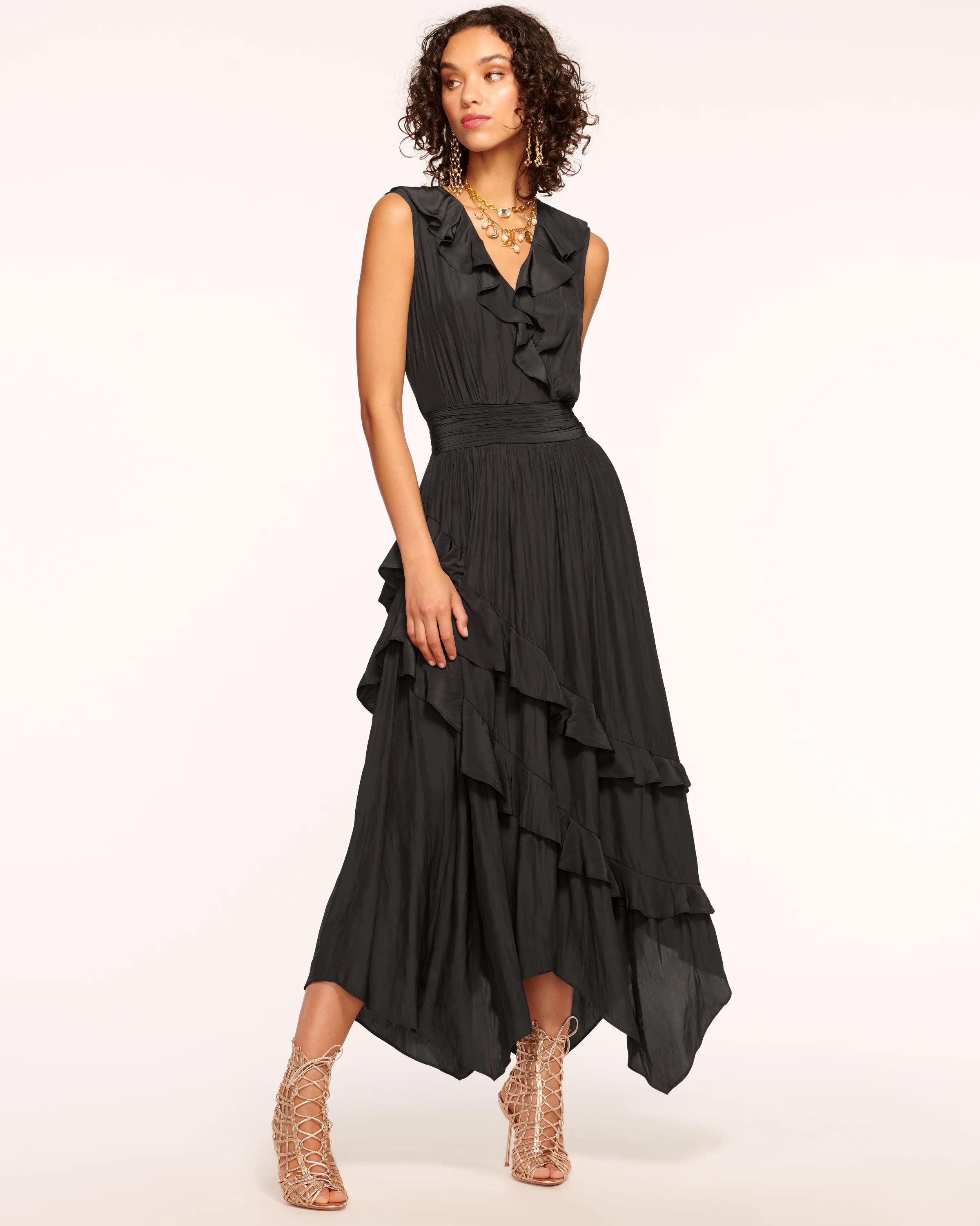 Hadlee Ruffled Midi Dress