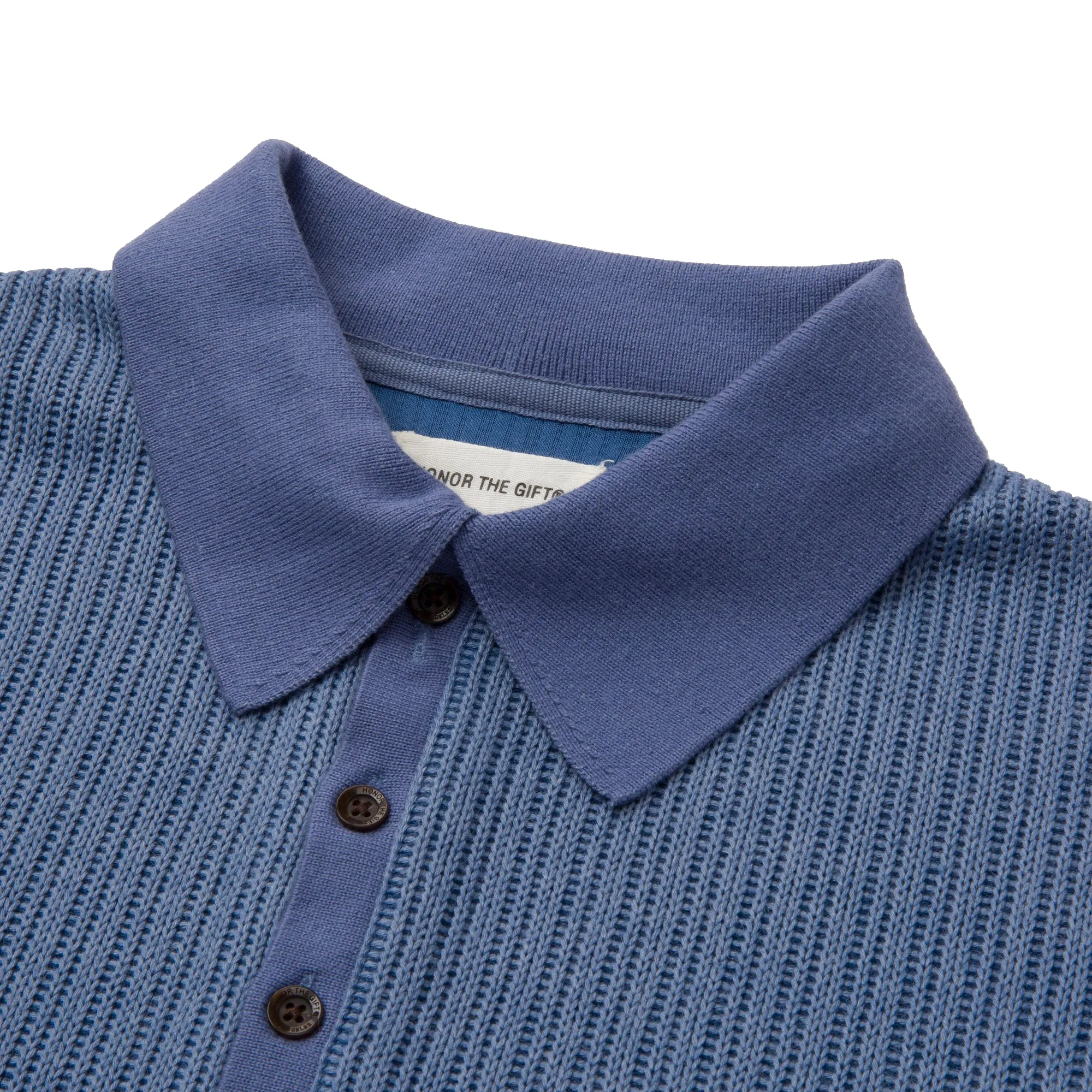 Honor The Gift Knit Polo Shirt Blue