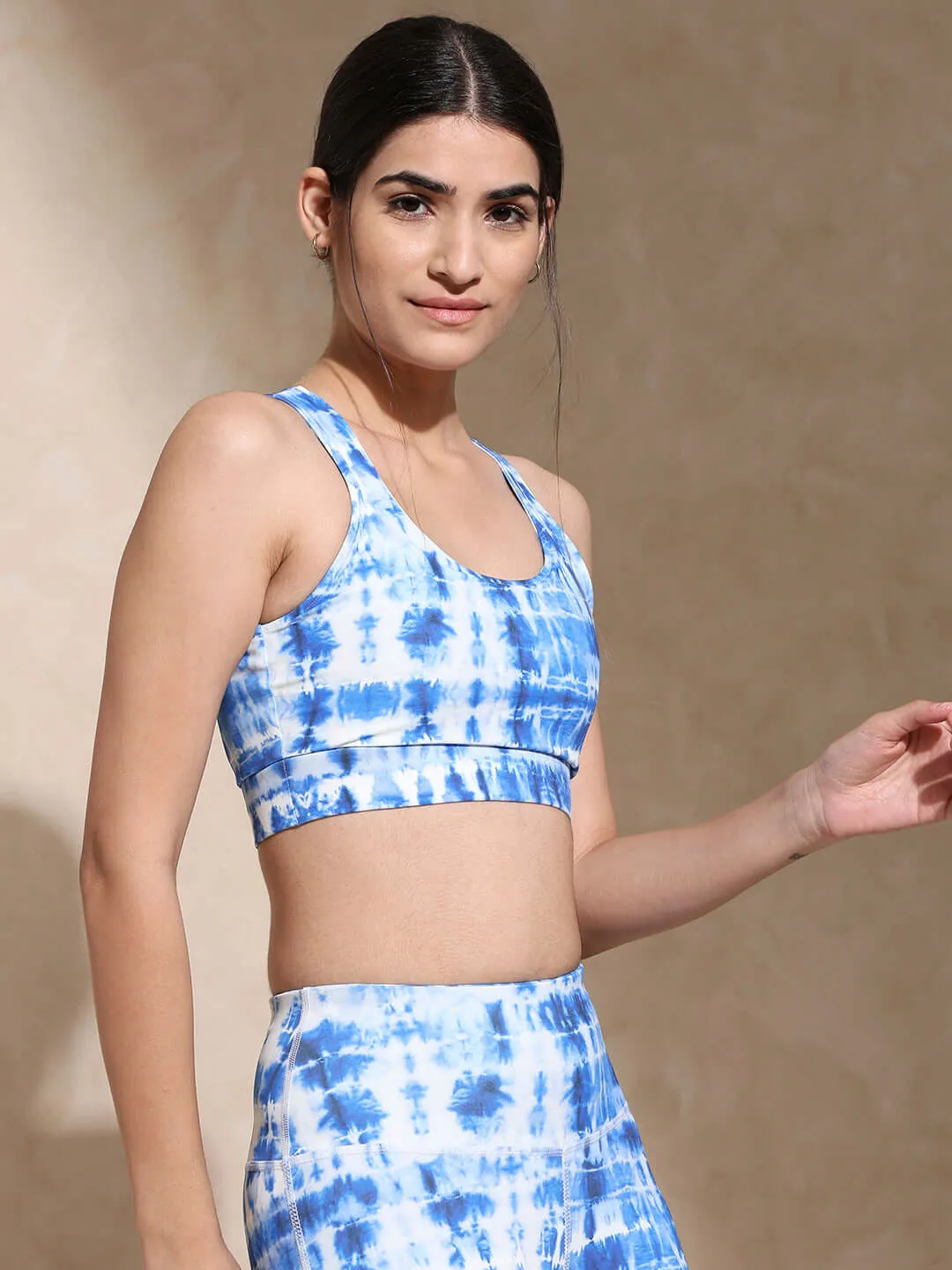 Indigo Shibori Luxe Crop Top