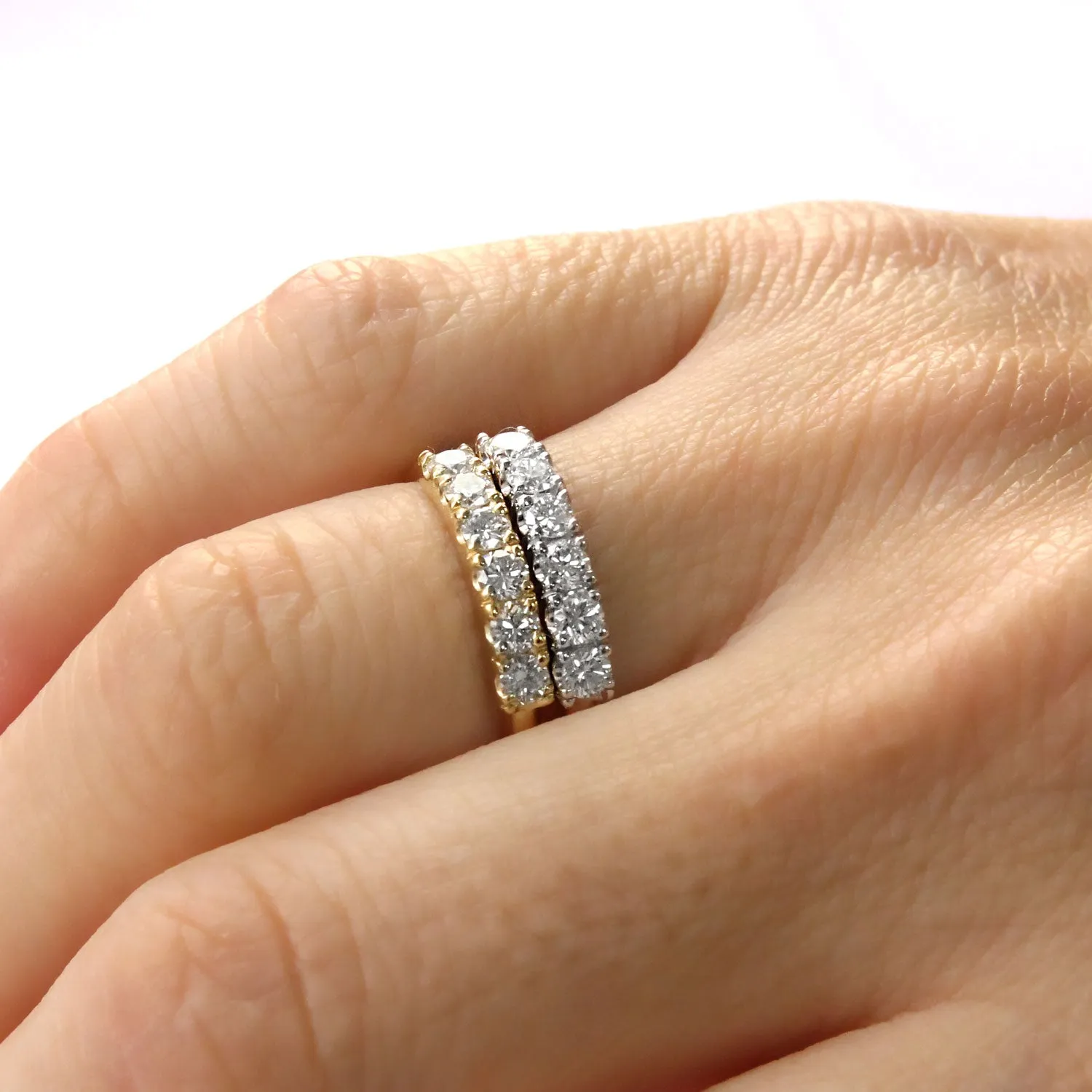 Medium Candy Gold Ring White Diamonds