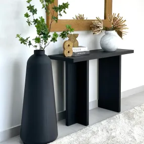 Metal Smooth Black Floor Vase