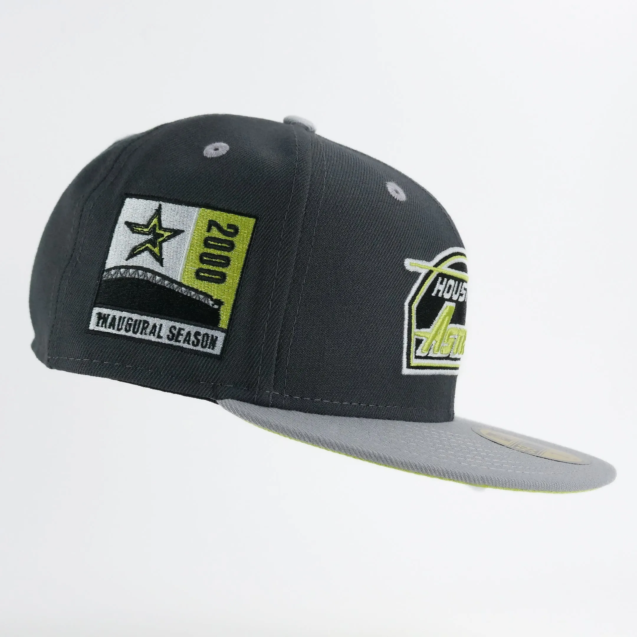 New Era Custom Exclusive Houston Astros 2000 Inaugural Season Storm Grey Volt