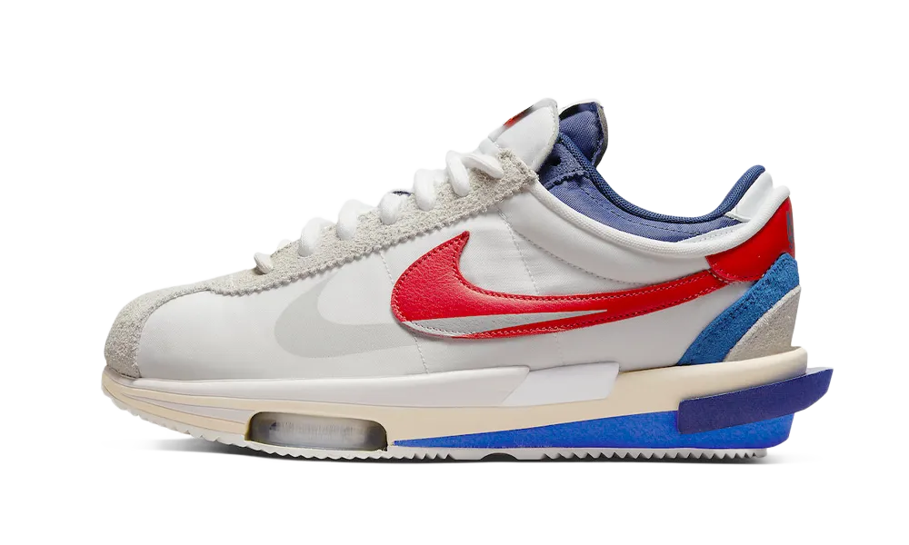 Nike Cortez 4.0 Sacai White University Red Blue