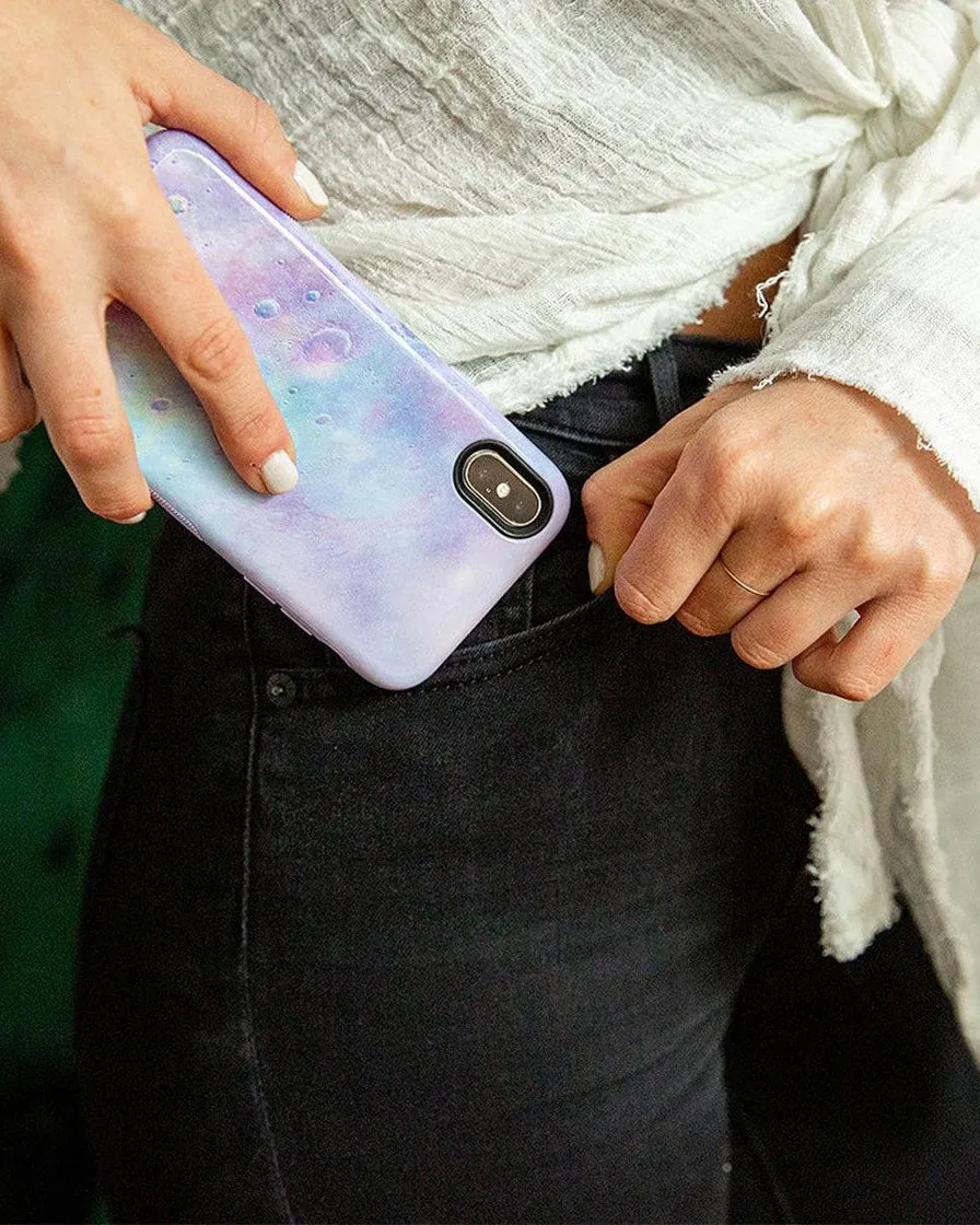 Over the Moon | Pastel Marble Moon Case