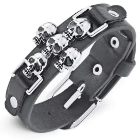 Overkill Black Skull Bracelet