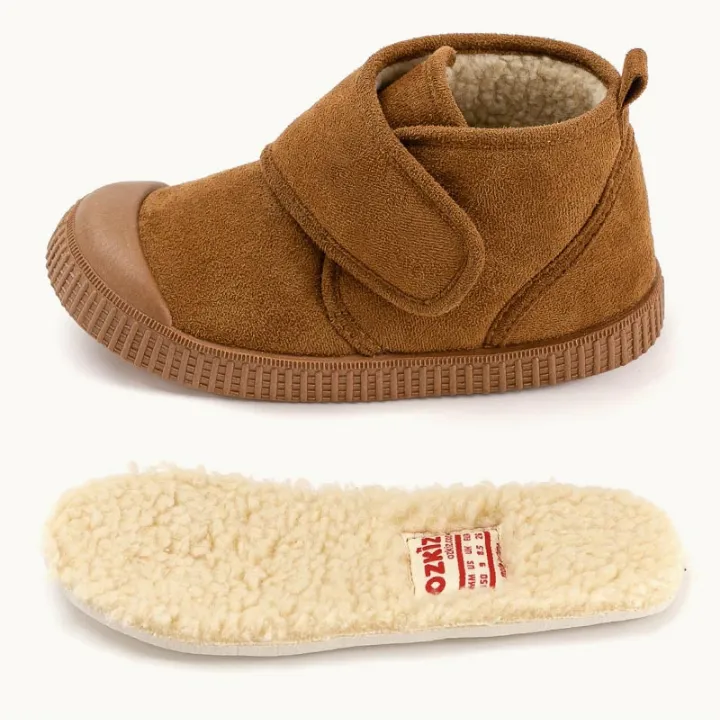 OZKIZ Mini Velcro Fur Boots - Brown