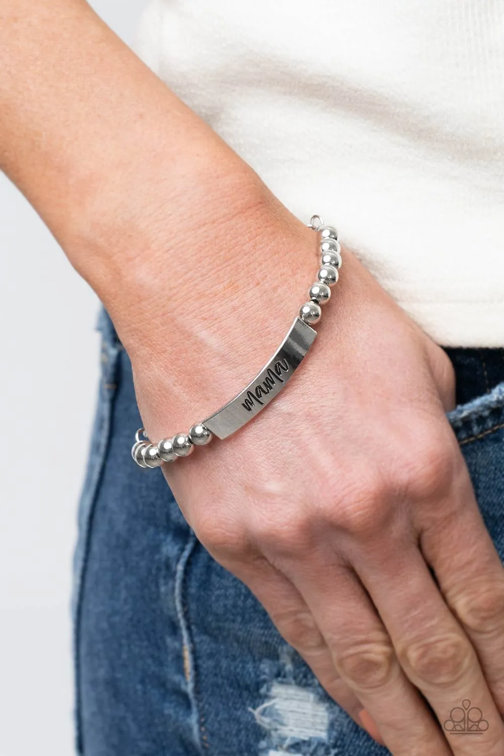 Paparazzi Mom Squad - Silver Bracelet