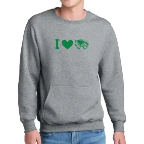 Port & Company® Core Fleece Crewneck Pocket Sweatshirt - I Love Wolverine