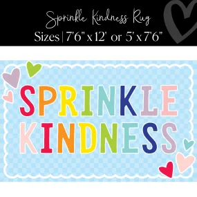 "Sprinkle Kindness" Checkerboard Rug | Rainbow Classroom Rug  | Schoolgirl Style