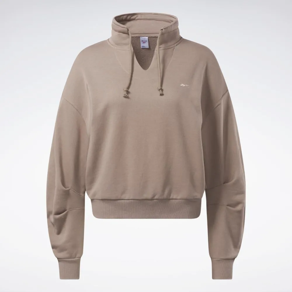 Reebok Apparel Women Reebok Classics Cotton French Terry Sweatshirt TAUPE