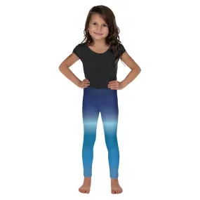 Reverse Blue Gradient Kid's Leggings, Toddler, Girls and Boys Matching Family Outfits