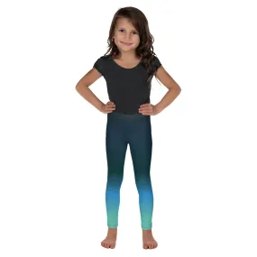 Reverse Olive Blue Gradient Kid's Leggings, Toddler, Girls and Boys Matching Family Outfits