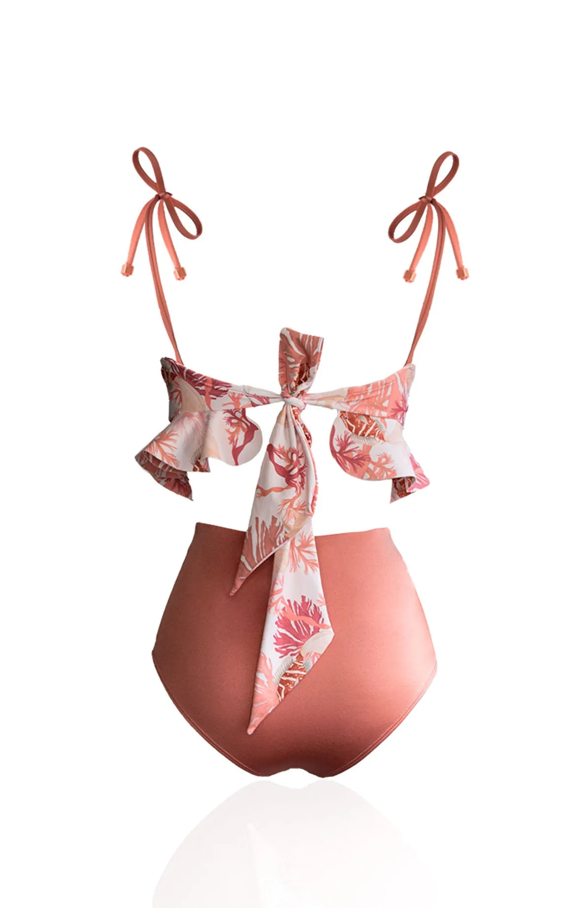 Rose Coral Bandeau Bikini Top