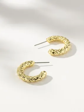 Scaled Hoop Earrings